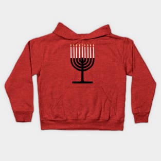 Chanukiah Jewish Holiday of Hanukkah Menorah Kids Hoodie